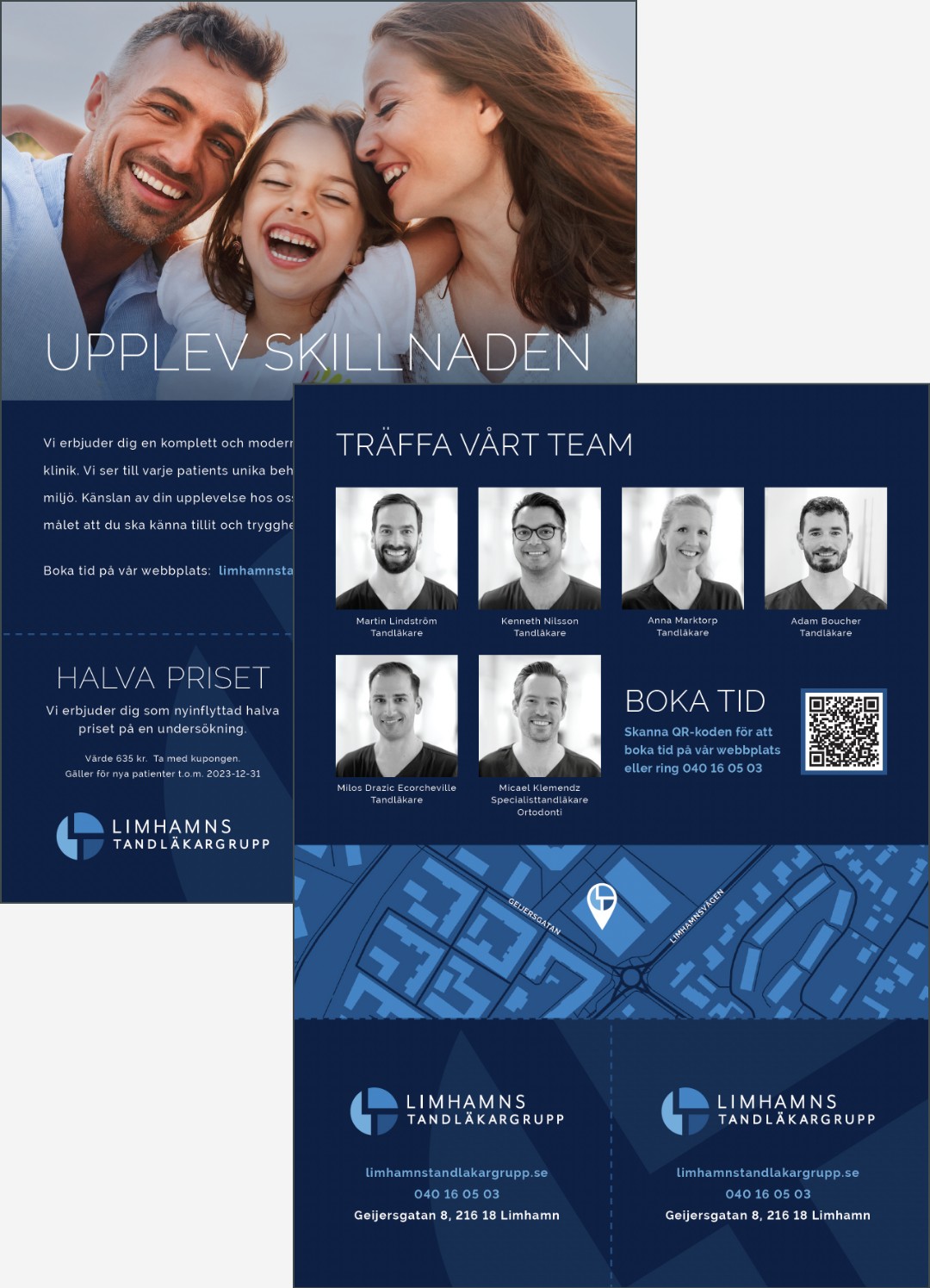 Limhamns Tandläkargrupp Direct Mail Flyer