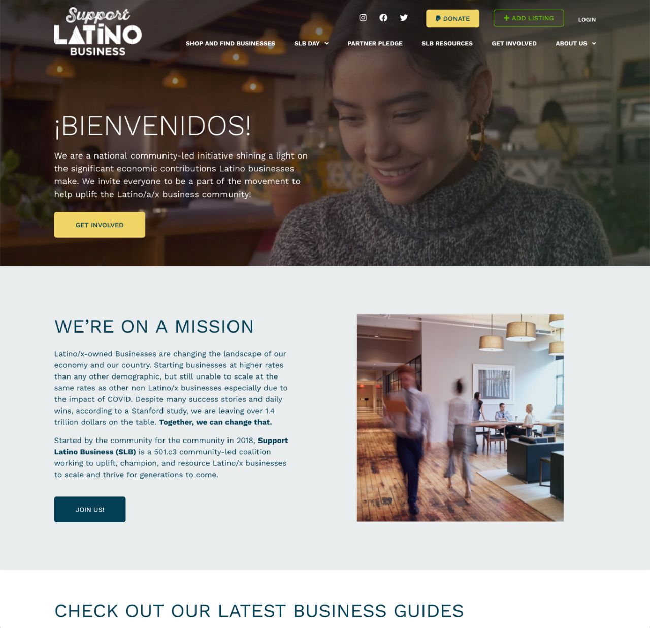 Support Latino Business homepage